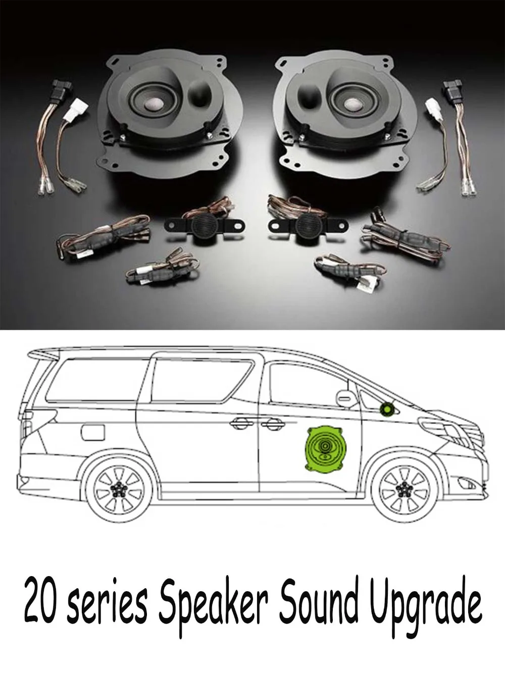 

For alphard VELLFIRE 20 series Modified Speaker Sound Upgrade