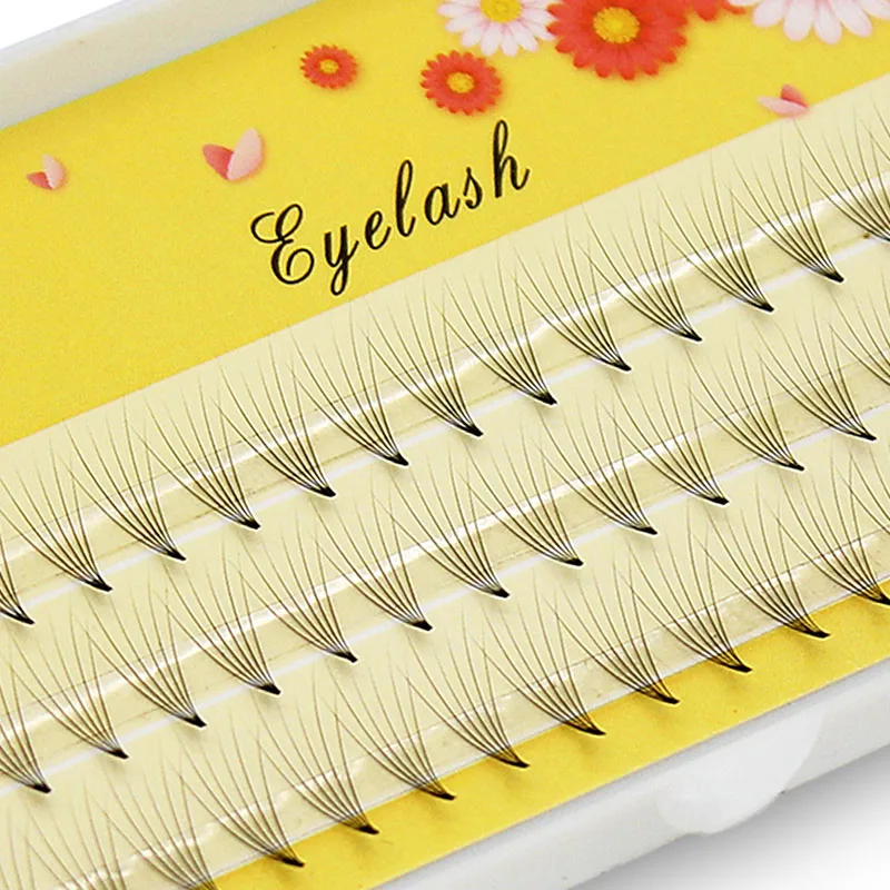 

Kimcci 3D Effect Natural 6D Eyelash Extension Russian Volume Short Stem Pre-Fanned Mink Lashes False Eyelashes Individual Cilias