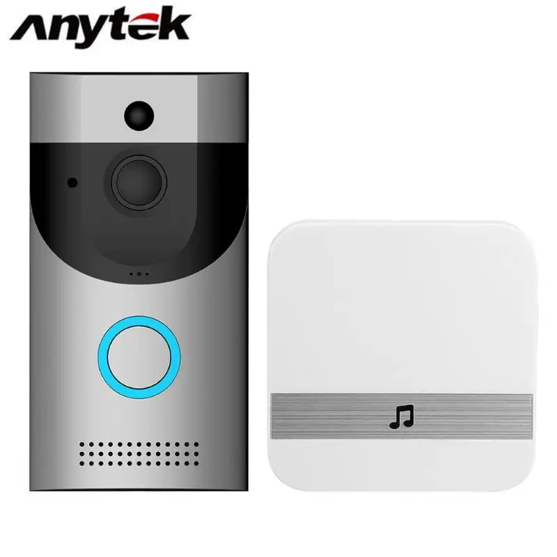 Anytek B30 беспроводной WiFi домофон видео дверной звонок+ B10 дверной звонок приемник набор дверной Звонок камера Wifi видео ночного видения дверной Звонок