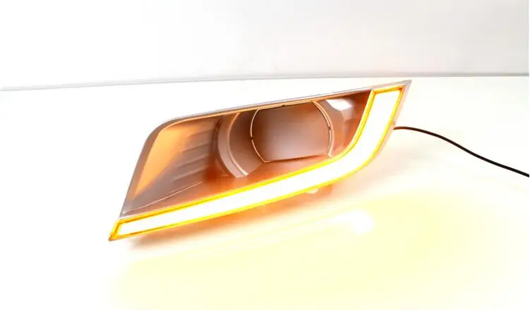 2 шт. светодиодный фонарь дневного света для Ford Ranger поворотное желтое Сигнальное реле водонепроницаемый автомобильный 12 В светодиодный DRL