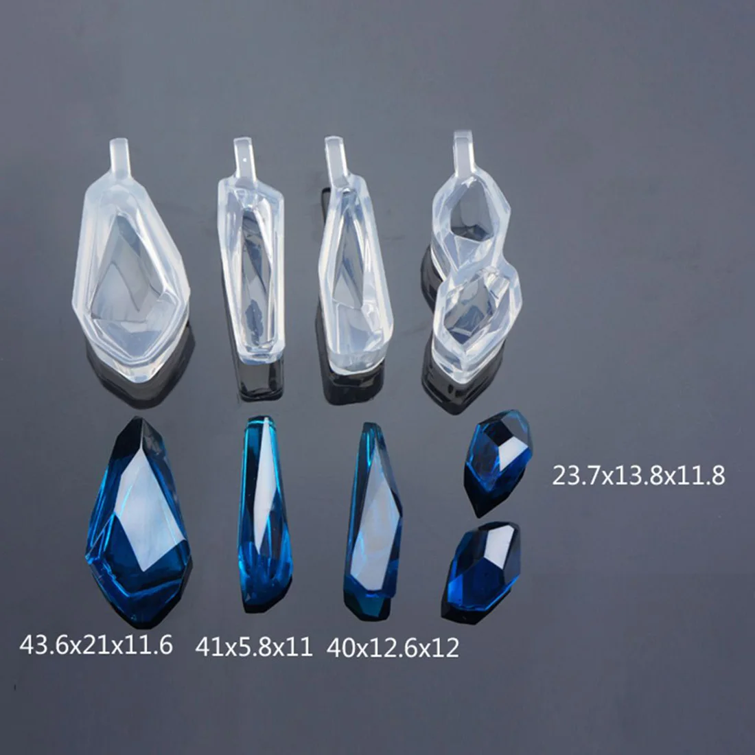 

4 Pieces Assorted Shape Cabochon Silicone Earring Necklace Pendant Mold for Epoxy Resin Jewelry Making DIY Crafts
