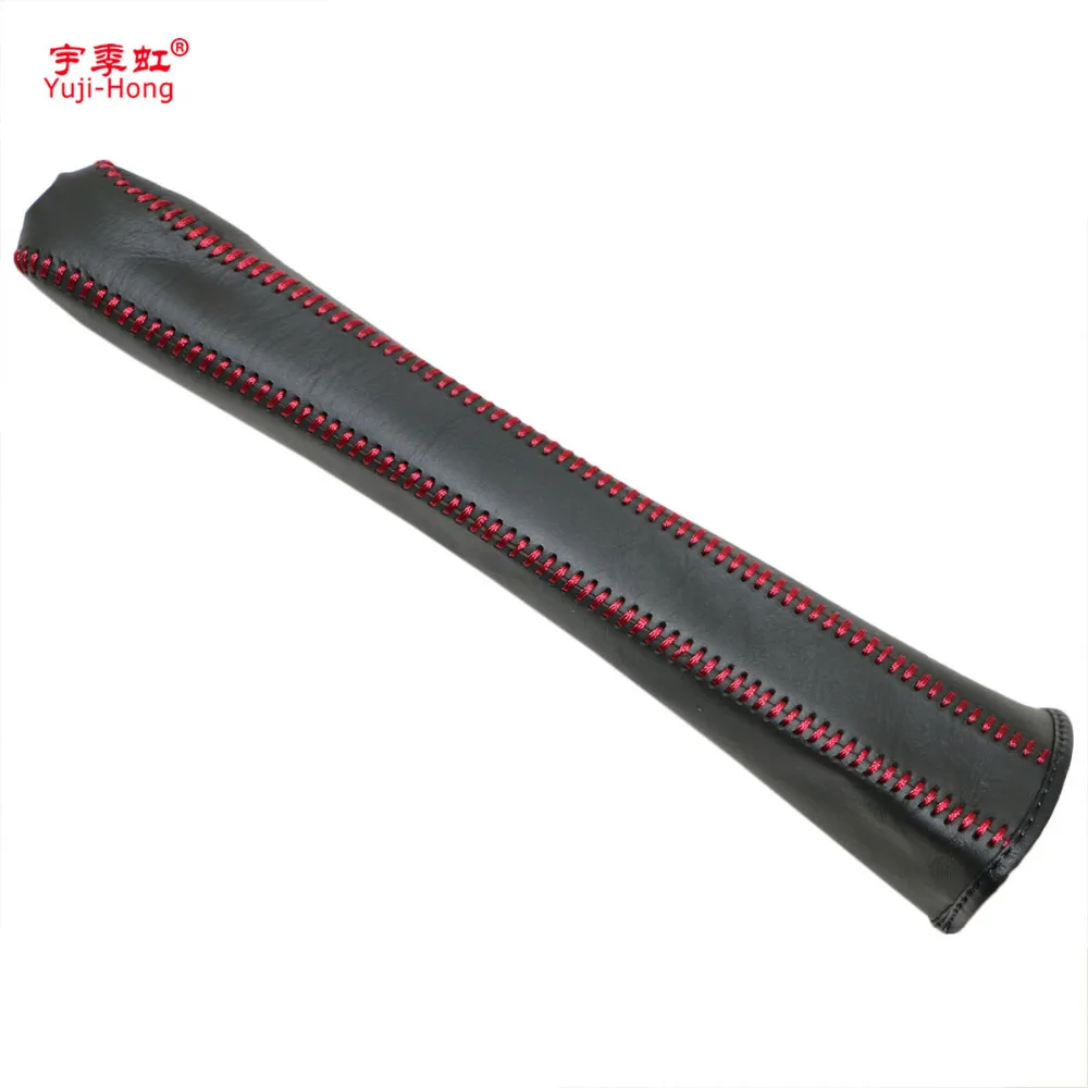 Yuji-Hong Car Handbrake Covers Case for Volkswagen VW Touran Genuine Leather Handbrake Grips Genuine Leather Cover