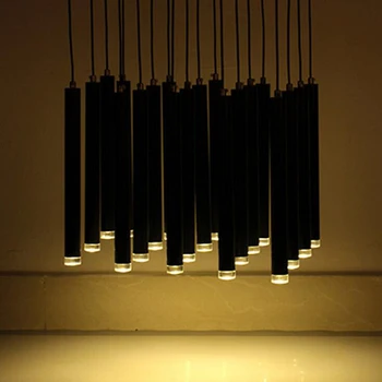 

Creative led hanging light bar Studio front bar chandelier Individuality simple fashion straight chandeliers lighting fixture