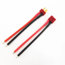 Deans Pigtail кабель Т-образный разъем с силиконовым проводом 14AWG 10 см для RC хобби батареи FPV