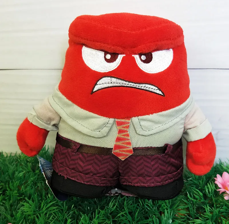 Новая наизнанку плюшевая игрушка фильм Pixar Joy Anger печаль BingBong отвращение и боязнь Кукла Детская Коллекция подарков на день рождения 6 шт - Цвет: anger