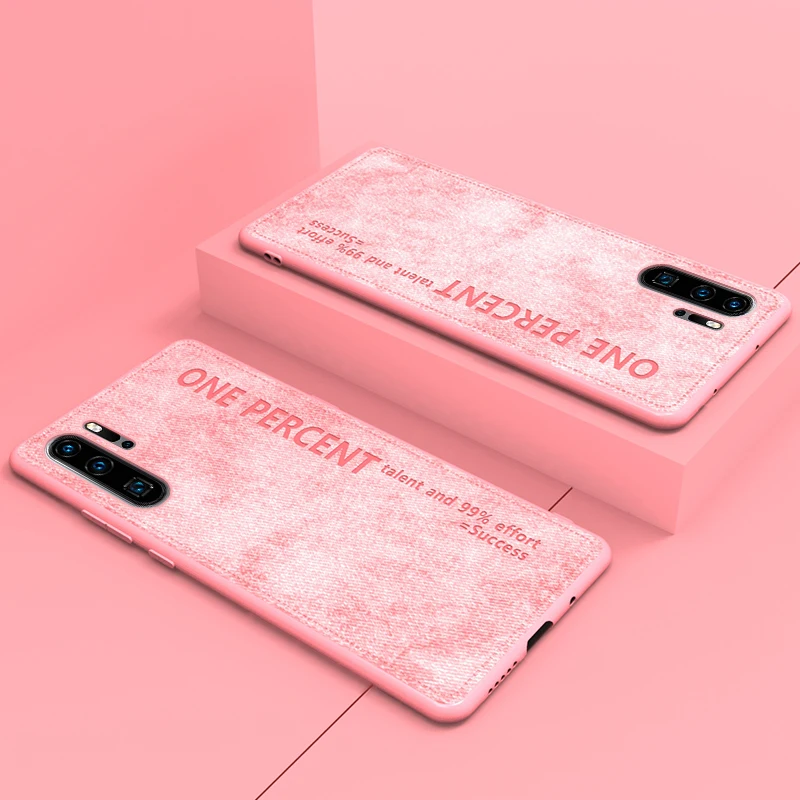 

ADKO Ultra Thin Cute Girl's Color Phone Case For Huawei P30 Cloth Texture Phone Back Cover Coque For Huawei P30 Pro