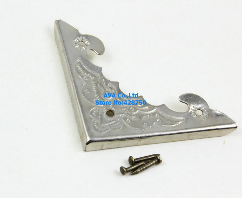 40 штук 39 мм шкатулка для ювелирных украшений серебро угловой Подарочная коробка Угловой протектор