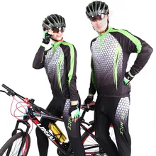 2016 Be nice brand Cool Unisex Green color Cycling Wear Long Sleeve Bicycle Bike Jersey Cycling