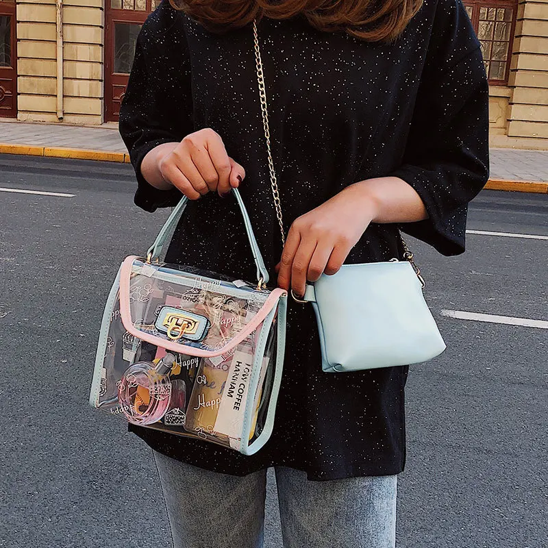الأزياء الصلبة المرأة واضحة شفافة حقيبة كتف حلوى الهلام الصيف شاطئ حقيبة يد رسول Crossbody سيدة أعلى-حقائب بيد الأزياء الصلبة المرأة واضحة شفافة حقيبة كتف حلوى الهلام الصيف شاطئ حقيبة يد رسول Crossbody سيدة أعلى-حقائب بيد