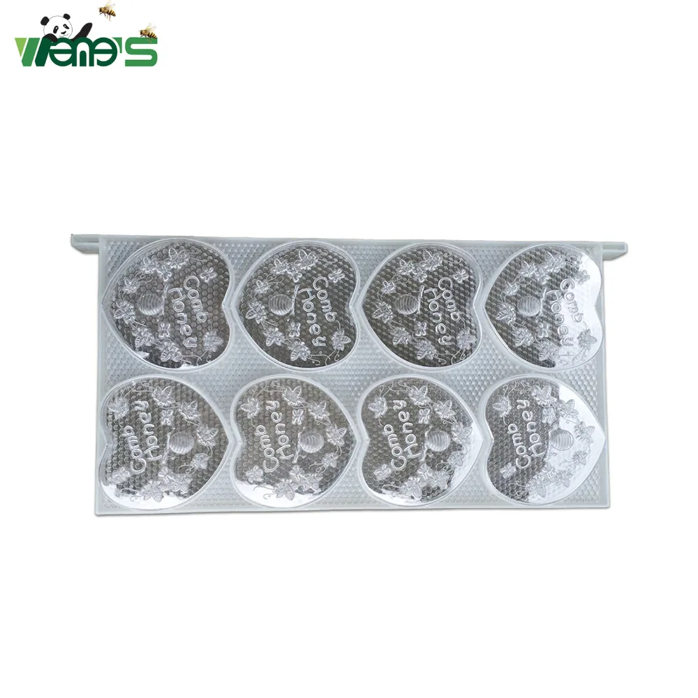 

Heart-Shaped Honey Comb Set Food Grade Plastic Beekeeping Frame Tool(1 PC Honey Comb Frame + 16 PCS Heart-Shaped Comb Boxes)