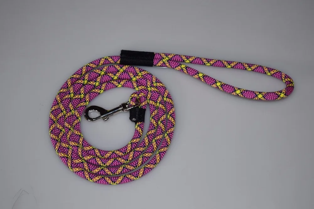 Purple 6ft Length double dog leash,Rope Lead,Pet Rope,Braided Nylon