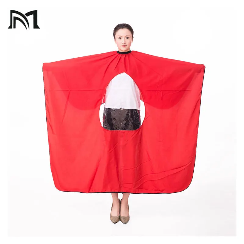 4 Colors Hairdresser Cape Gown Transparent Cloth New Waterproof View Window Hair Cut Hairdressing Barbers Can play cell phon 4 Colors Hairdresser Cape Gown Transparent Cloth New Waterproof View Window Hair Cut Hairdressing Barbers Can play cell phon
