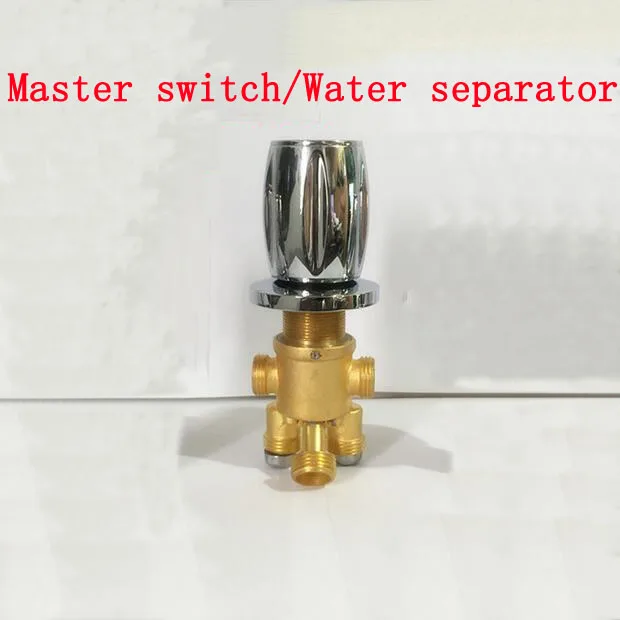 Wholesale master switch/water separator, 5 Interface shower room mixing valve chrome plated,Bathroom brass bathtub valves faucet