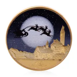 1 шт. сувениры с Рождеством и с новым годом памятные монеты сувенир серебро/золото
