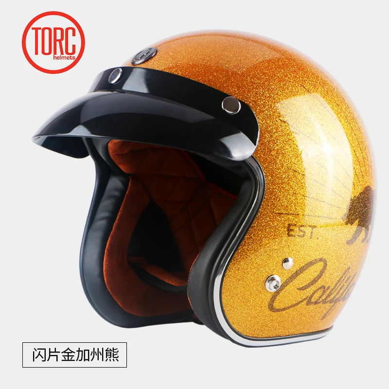 Ретро шлем TORC T50 для мотокросса мотоциклетный с открытым лицом скутера|helmet