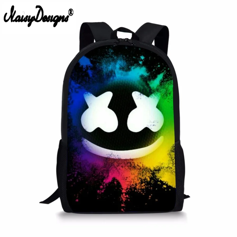 

3D Custom Marshmello Backpack Female School Supplies Satchel Casual Book Bag School Bag for Kids Boy Girls Helmet Junior Bag Hot