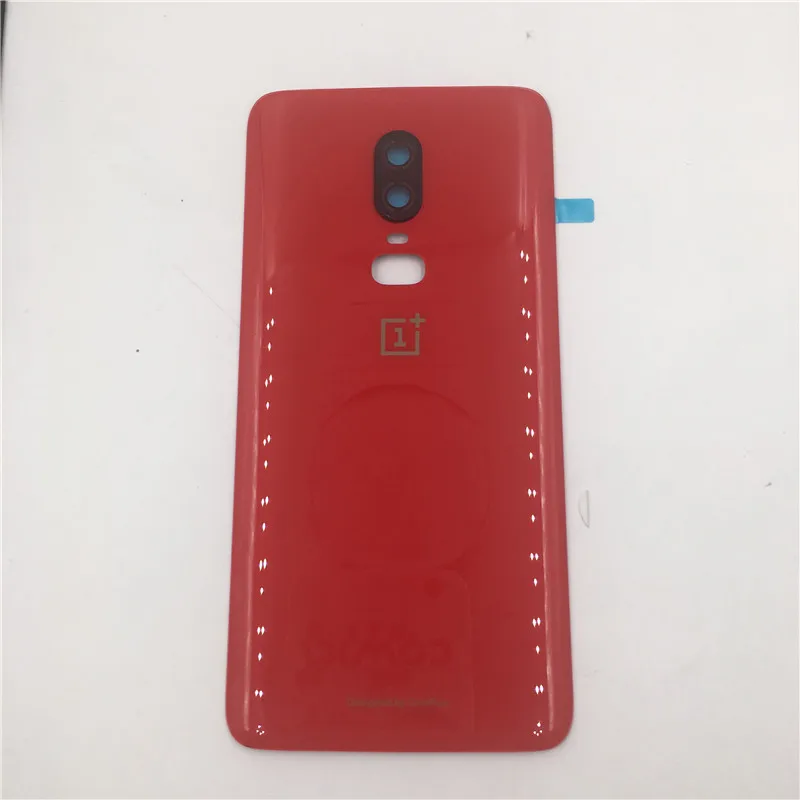 Оригинальное 3D стекло для Oneplus 6 six, чехол на батарейку, задняя крышка, чехол для телефона, чехол для One Plus 6, запасные части - Цвет: Mirror Red