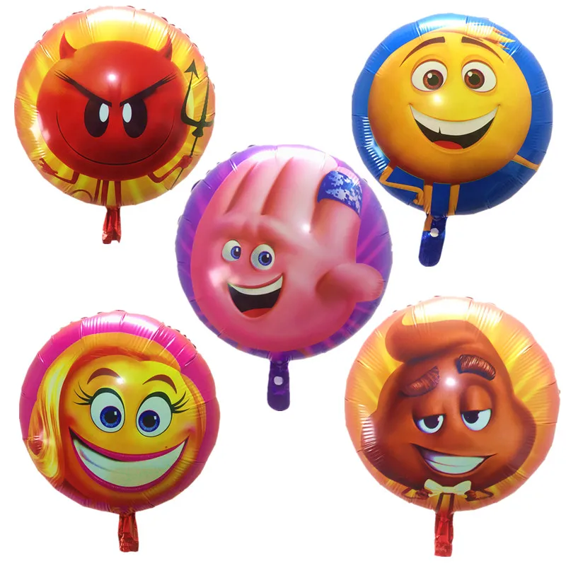 17 Emoji Feuille Ballon Helium Fete D Anniversaire Enfants Emojions Smiley