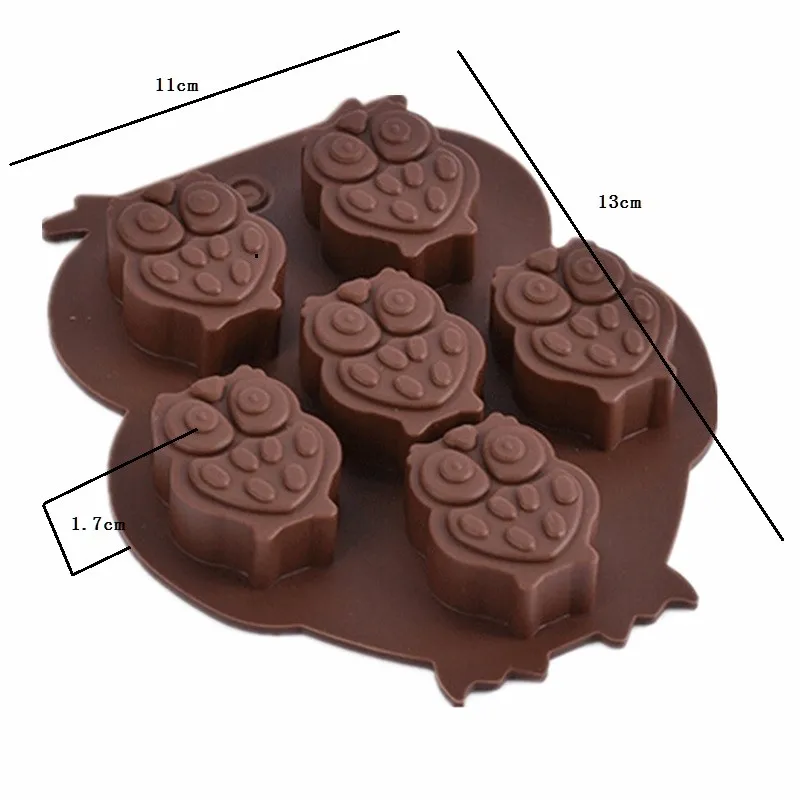 1 шт. сова формы силиконовые торта Форма для шоколада Сделай Сам Ice Cube лоток для льда мыло формы B034