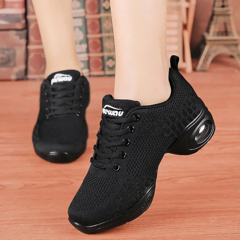 Sneakers Dance Shoes For Women Flying Woven Mesh Comfortable Modern Jazz Dancing Shoes Girls Ladies Outdoor Sports Shoes S-919