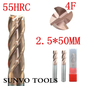 

5pcs/set CNC Endmill 55HRC 45HRC 2F 4F Spiral Straight Shank End Mill CNC Lathe Milling Cutter Tools Endmill Router Bits