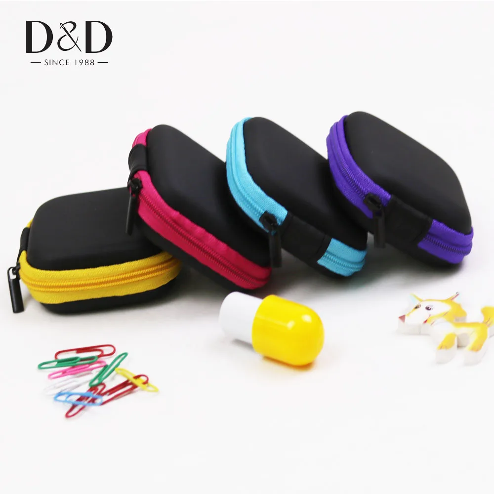 

Practical Earphone Wire Storage Box Data Cable Organizer Fashion Storage Package 4 Colors 7.5*7.5*2.8cm