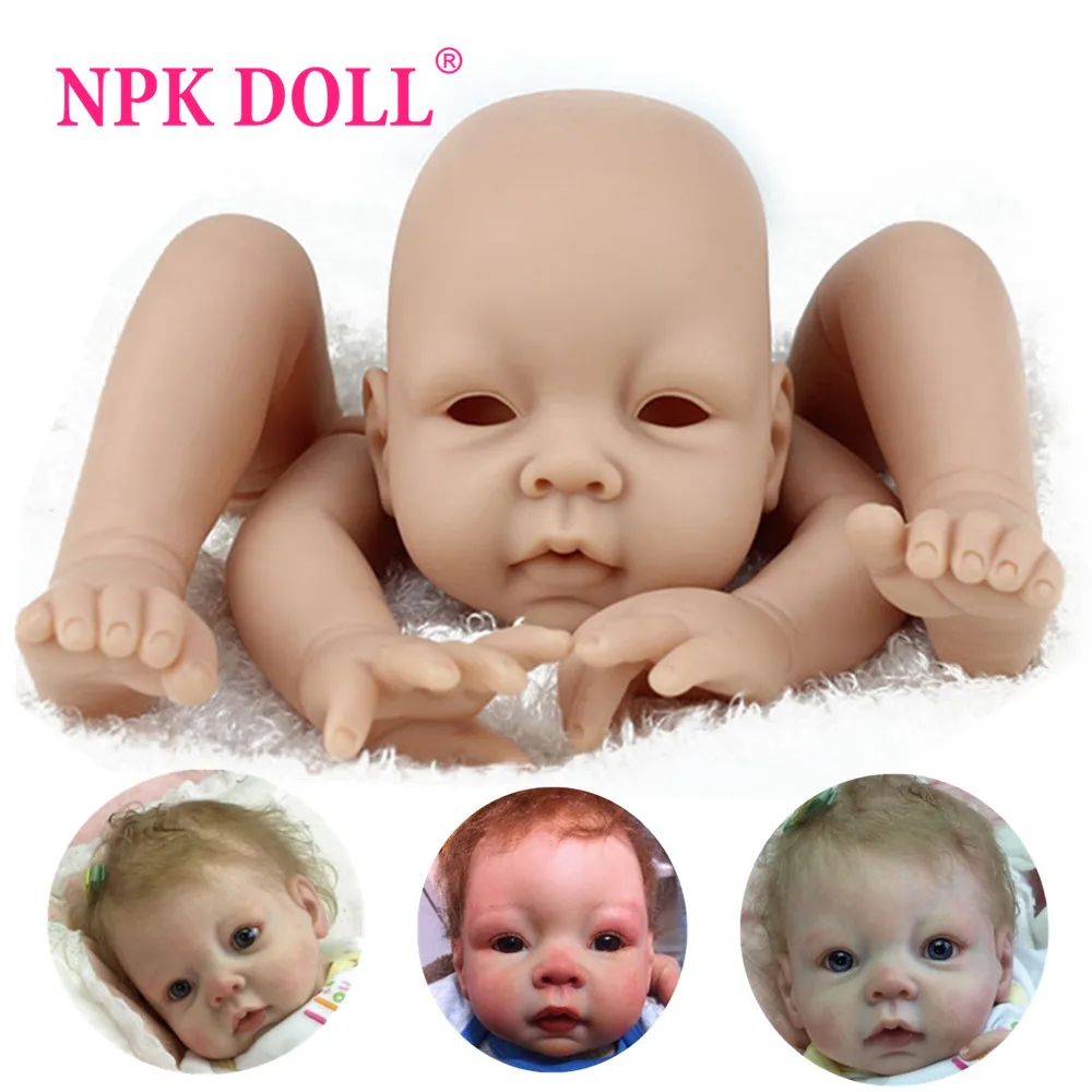 NPKDOLL силиконовая кукла Reborn Bebe пустые наборы кукол сделай сам 22 дюйма Реалистичная