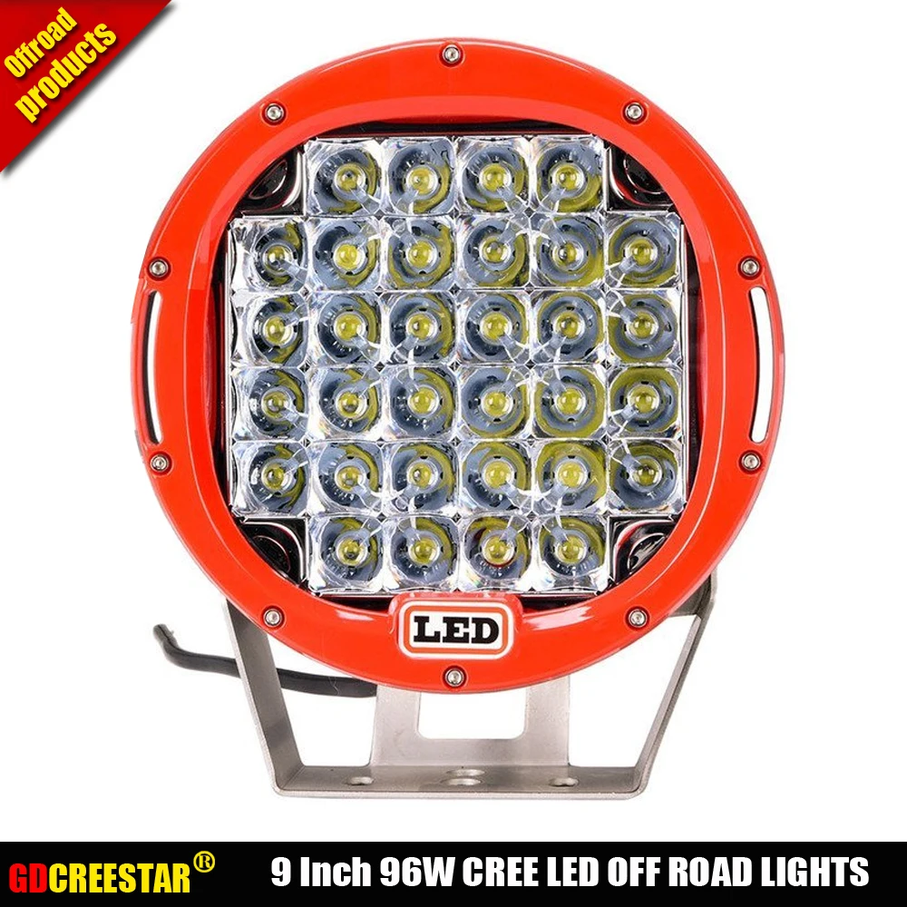 96W led lights 12V 24V Round Off road lamps for Truck ATV SUV Boat 4WD