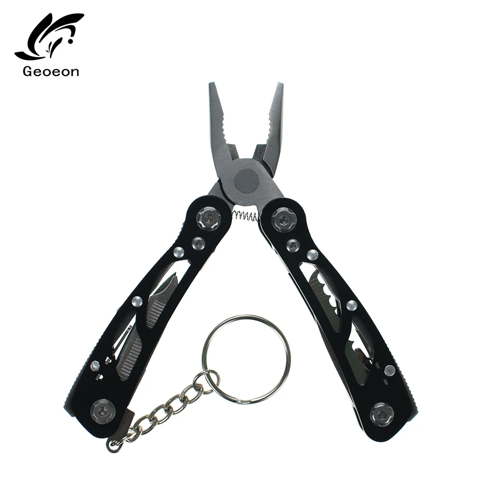 

Geoeon Stainless Steel Mini Multitool Tool Pliers Portable Outdoor Serrated Knife Jaw Hand Tools Screwdriver Set A24