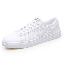 Новая женская повседневная обувь дышащая износостойкая обувь удобные белые туфли с круглым носком на плоской подошве женская повседневная обувь 6J686