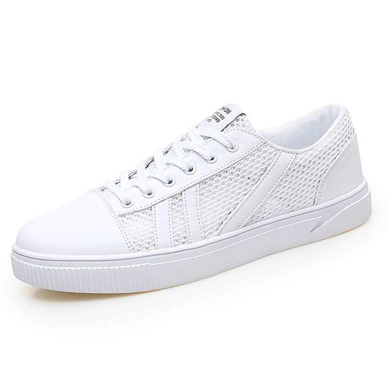 

2019 New Women Casual Shoes Breathable Wear Resistant Shoes Comfortable White Round Flat shoes Women's casual shoes 6J686