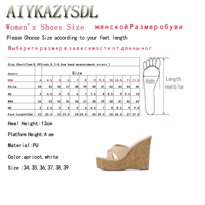 AIYKAZYSDL/женские шлепанцы; босоножки на танкетке с толстой подошвой; вьетнамки на платформе с перекрестными ремешками; обувь без задника на очень высоком каблуке