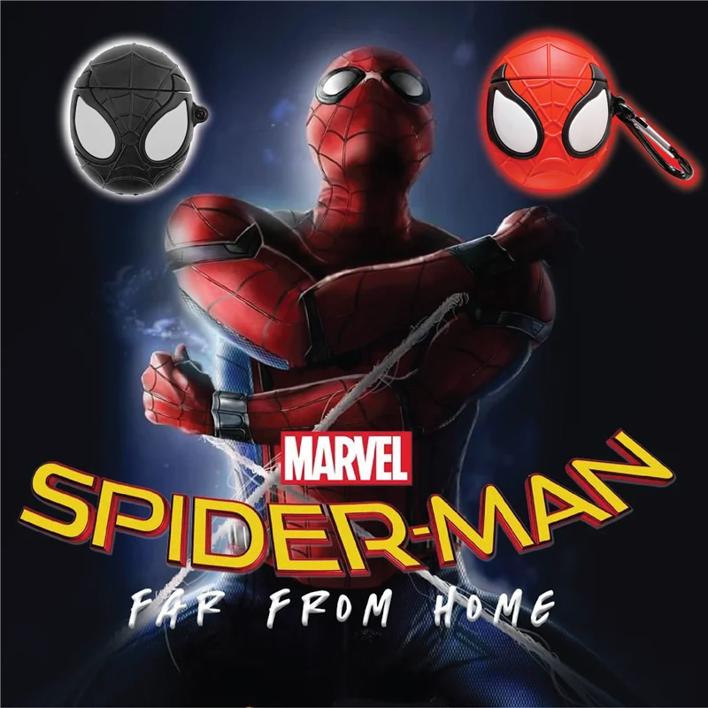 

Cartoon Marvel Dark Venom Spiderman Shockproof Earphone Cases For Apple Airpods 2 Silicone Earphone Protection Cover Accessories