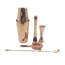 5 шт./компл. вино из нержавеющей стали шейкер набор Бар Бармен Комплект Бостон бар ложка мерный стаканчик лед фильтр шейкер набор