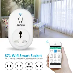 Оригинальный Secrui S72 Smart Розетки Wi-Fi Беспроводной удаленного гнездо адаптера Мощность включения и выключения с телефоном США ЕС