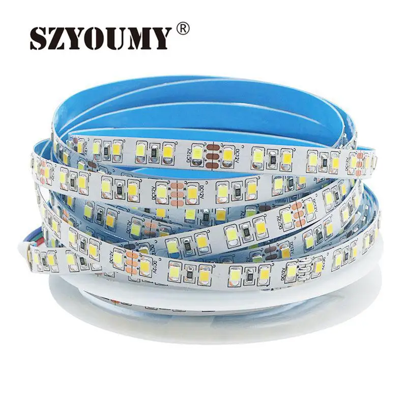 

SZYOUMY DC12V Dual White Color LED Strip 2835 SMD 120LED/m WW/CW CCT LED Tape Color Temperature Adjustable Strip