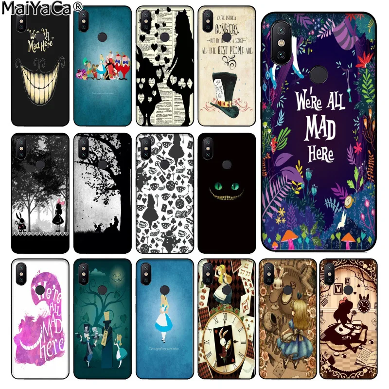 

MaiYaCa Alice in Wonderland Soft Silicone TPU Phone Cover for xiaomi mi 6 8 se note2 3 mix2 redmi 5 5plus note 4 5 5 case coque