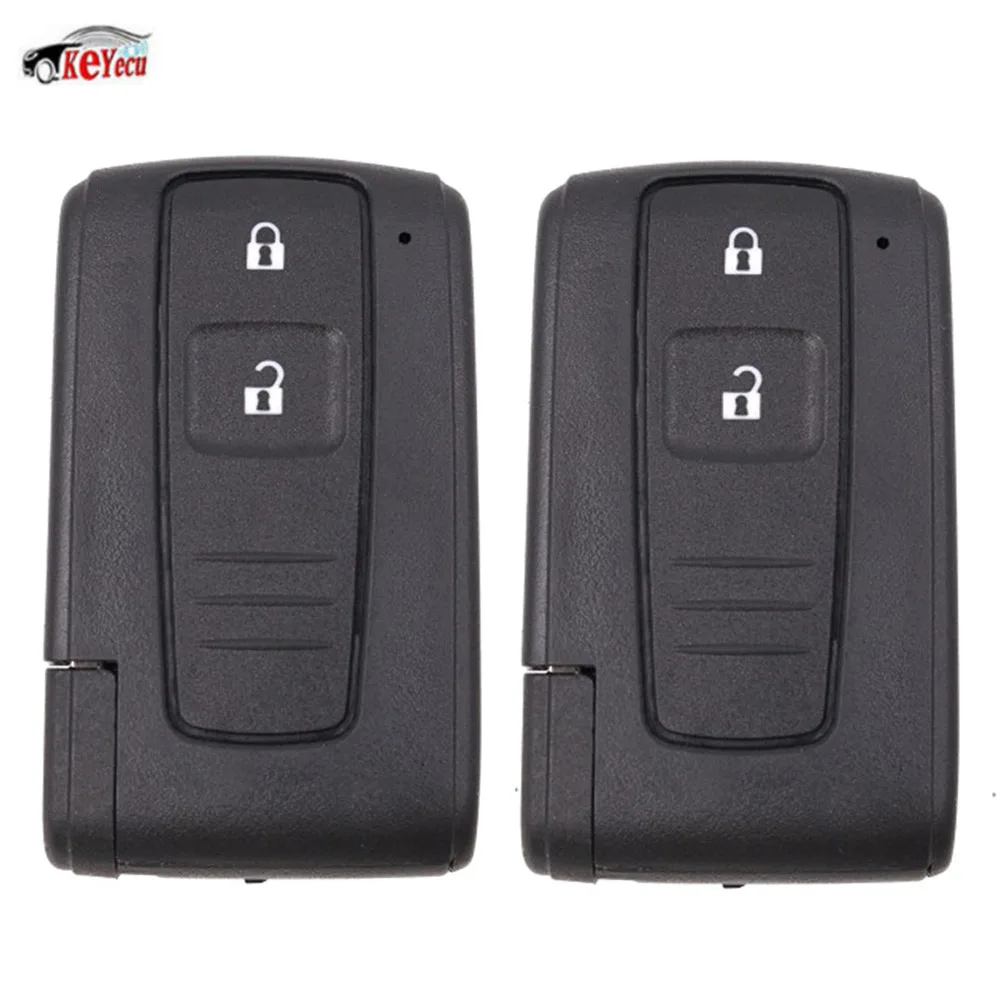 

KEYECU 2 Pcs/lot New Replacement Remote Car Key Shell Case Fob 2 Button for Toyota Avenis Crown Pruis Verso RAV4