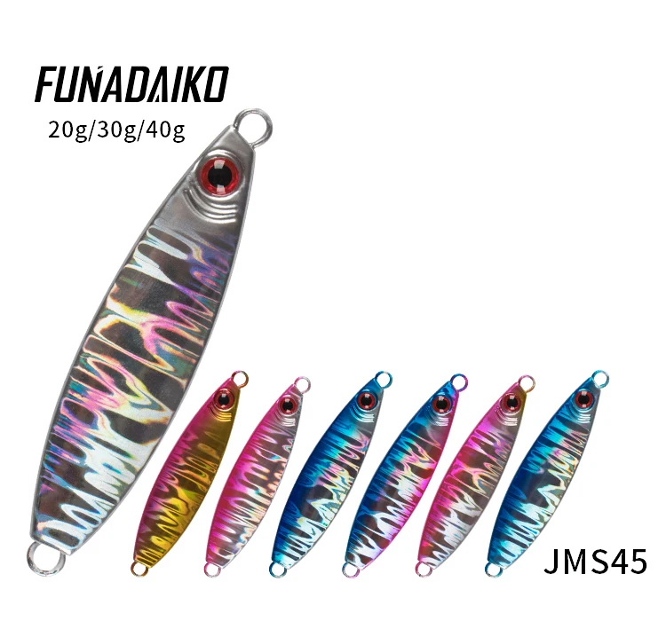 FUNADAIKO 5pcs/lot jigbait lead jig isca artificial metal jig Jigging Lure fishing lure slow jig micro jig 20g 30g 40g 60g 80g