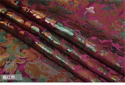 CF270 1 ярд 4 цвета в китайском стиле цветочный жаккард парча ткань сумка Ципао Cheongsam для женщин Ткань DIY материал для шитья - Цвет: purple