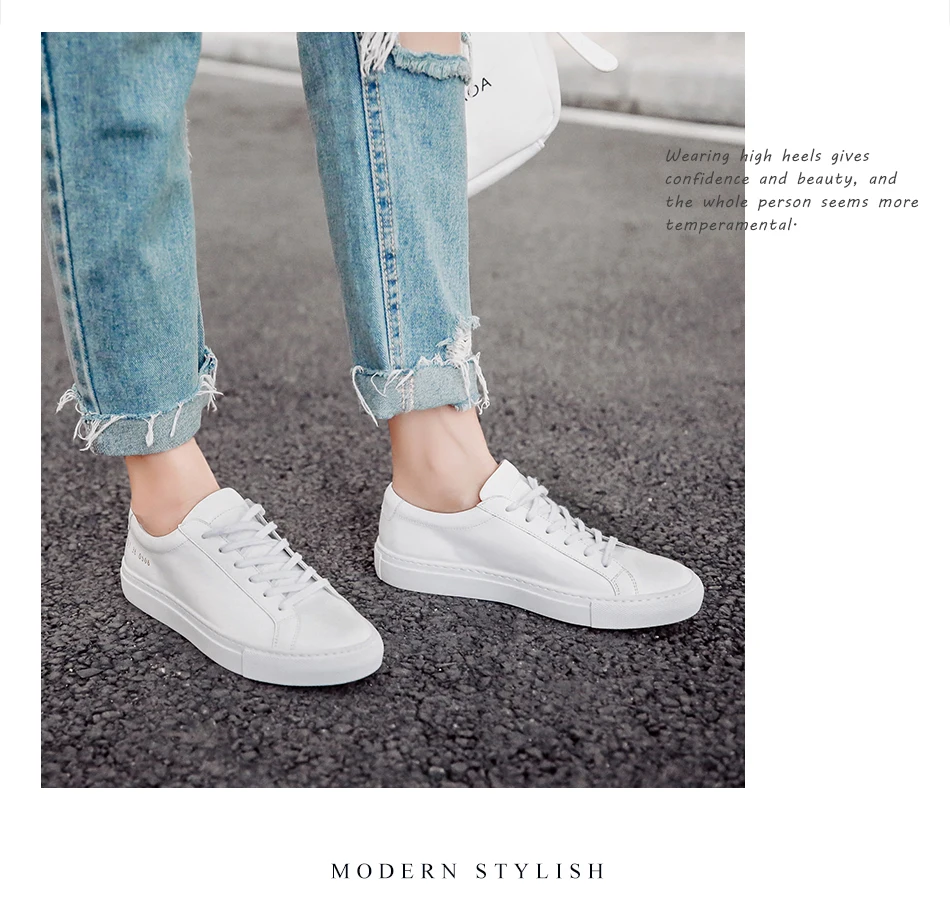 Donna-in Sneakers Women Genuine Leather Flat Low Heel Platform Ladies Lace Up Fashion Breathable Shoes Women 2018 White Nude (4)