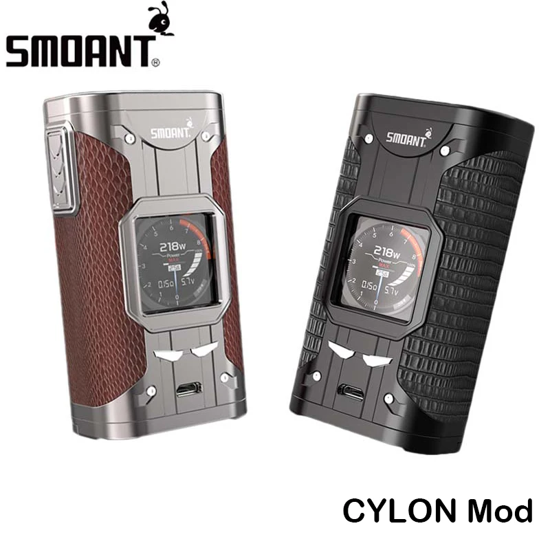Оригинальный smoant CYLON TC Box MOD 218 Вт без Двойной 18650 батареи два интерфейса доступны