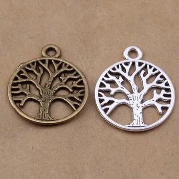 

20pcs/lot Tibetan Silver Bronze Hollow Out Metal Charms European Tree of Life Pendant Charms DIY Bracelets Necklace Jewelry Make