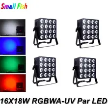 Sound Party Lights LED Flat Par 16X18W RGBWA-UV 6IN1 LED Par Light LED Wash Light Music For Night Club Light Party Effect Disco Sound Party Lights LED Flat Par 16X18W RGBWA-UV 6IN1 LED Par Light LED Wash Light Music For Night Club Light Party Effect Disco