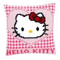 TH Cat 01 DIY Набор для рукоделия Подушка с вышивкой из акриловой пряжи Гобелен Холст Подушка спереди вышивка крестом наволочка - Цвет: Оранжевый