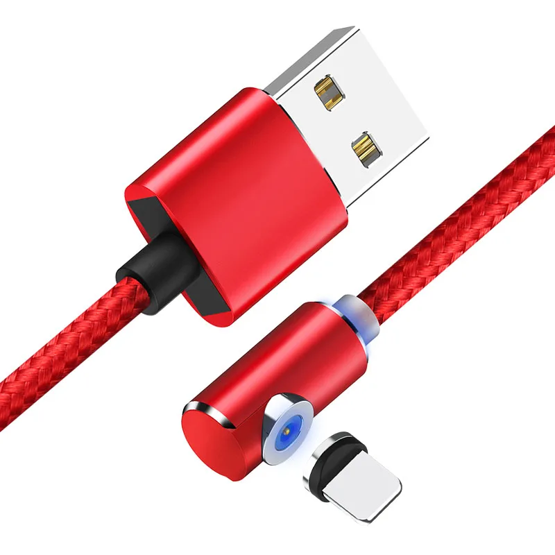 1 м 2 м 2.4A Быстрый Магнитный кабель Micro usb type C зарядное устройство для iPhone X 8 7 samsung Xiaomi магнит Android телефонный кабель Шнур - Цвет: Красный