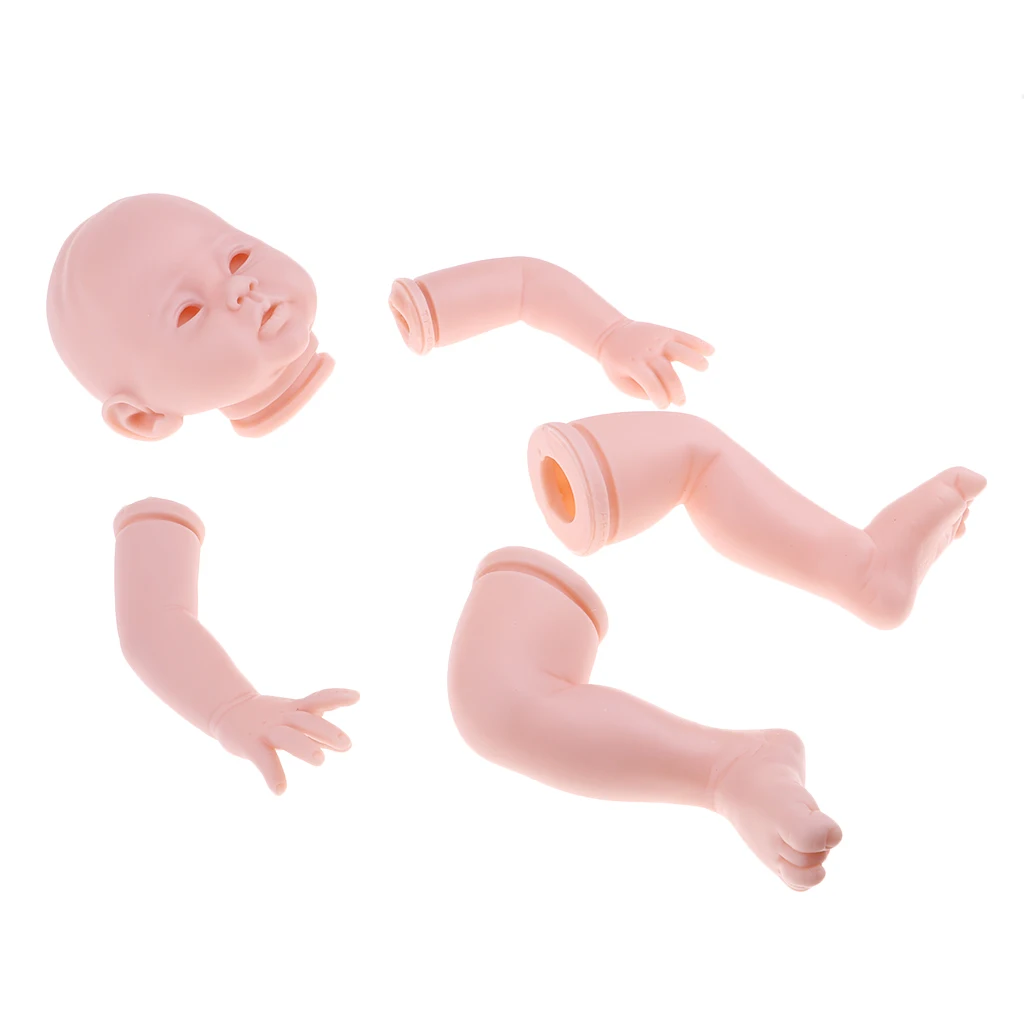 20' Unpainted Reborn Kits Newborn Baby Doll with Head 3/4 Arms Full Legs #5