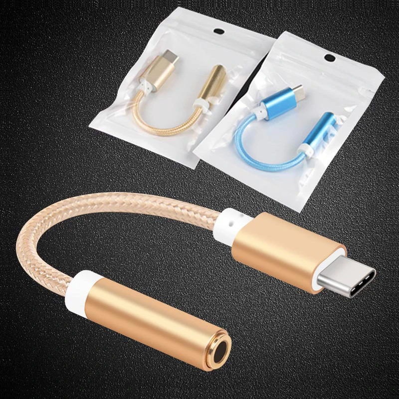 SOONHUA AUX аудио кабель usb type C до 3,5 мм адаптер для наушников type-C вспомогательный конвертер нейлоновый плетеный кабель для Xiaomi 6 huawei