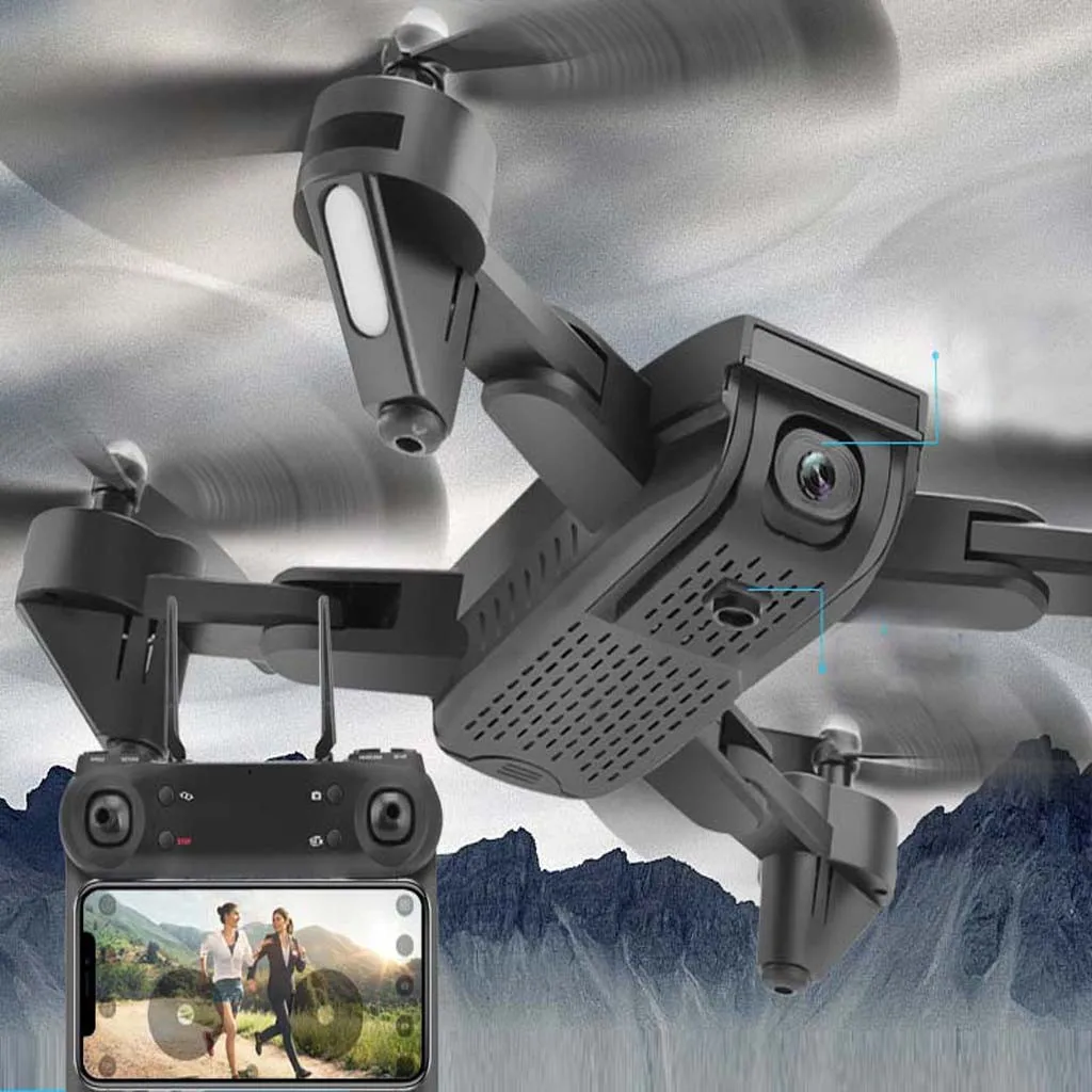 Пульт дистанционного управления Самолет Топ S169 Дрон для селфи wifi FPV 1080 P двойная HD камера складной Радиоуправляемый игрушечный вертолет 6,4