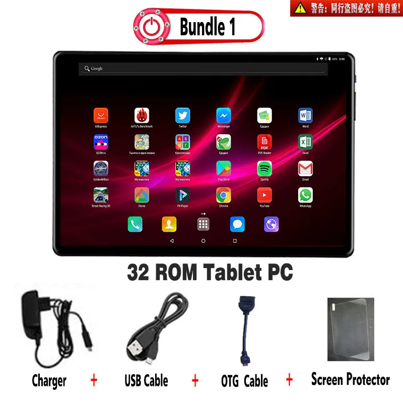 3G WCDMA TAB Последняя версия, DHL,, 10 дюймов, Android 8,0, планшетный ПК, четыре ядра, 4G ram, 64G rom, 4G LTE, две sim-карты, Wifi/gps, планшеты 10 10,1 - Комплект: 3G WCDMA TAB